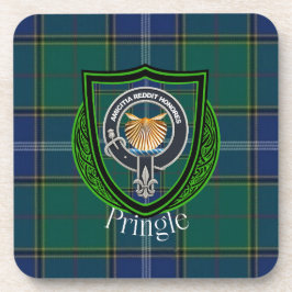 Pringle Scottish Clan Tartan & Crest Bier Onderzetter