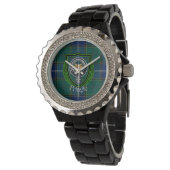 Pringle Scottish Clan Tartan & Crest Horloge (Gekanteld)