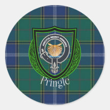 Pringle Scottish Clan Tartan & Crest
