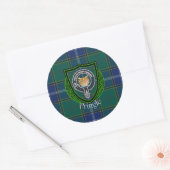 Pringle Scottish Clan Tartan & Crest Ronde Sticker (Envelop)