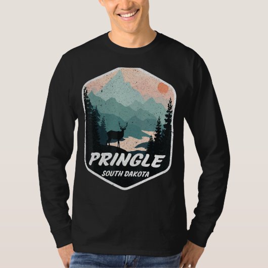 Pringle South Dakota SD Bergen Hike Hiking Souv T-shirt (Voorkant)