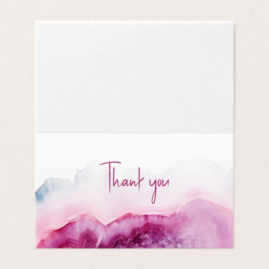 Prink luxe steen effect dank u kaart (Buitenkant ongevouwen)