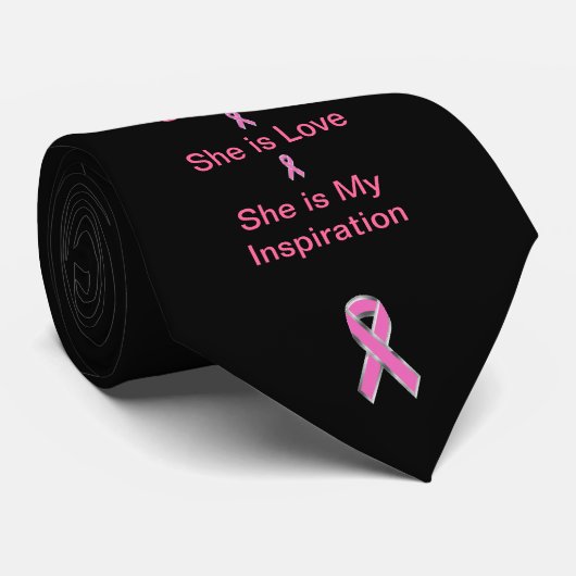 Prink Ribbon Necktie Stropdas (Opgerold)