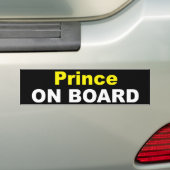 Prins aan boord Bumpersticker (Op auto)