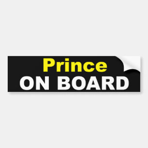 Prins aan boord Bumpersticker