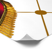 Prins Achtergrond, Prins Feest Rood en Goud Poster (Hoek)