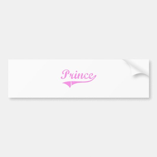 Prins achternaam klassieke stijl bumpersticker (Voorkant)