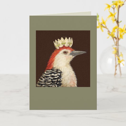 Prins Al de houtpikker kaart (Gele Bloem)