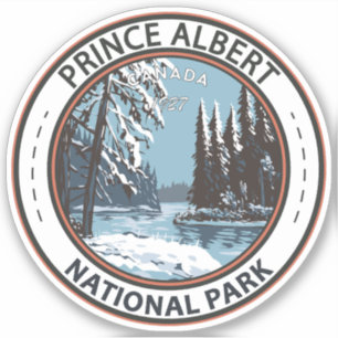 Prins Albert Nationaal Park Canada in Winterkunst Sticker