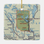 Prins Albert National Park  kaart Keramisch Ornament (Achterkant)