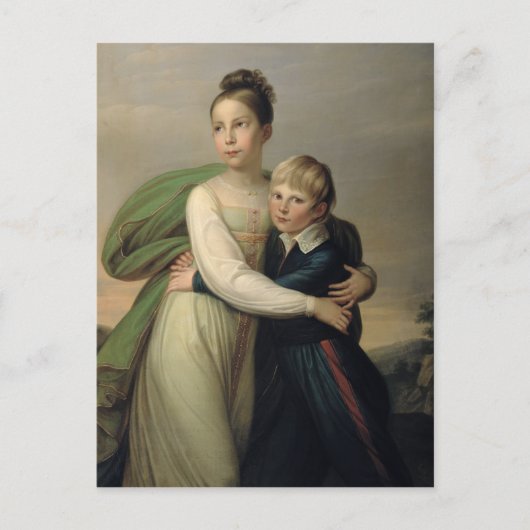 Prins Albrecht en Prinses Louise, ca.1817 Briefkaart (Voorkant)