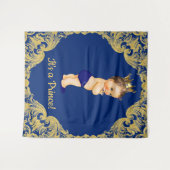 Prins Baby Shower Achtergrond Wandkleed (Voorkant (horizontaal))