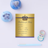 Prins Baby Shower Advies Voorspelling Spel Kaarten (Enkel)