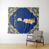 Prins Baby shower Backdrop Banner Wandkleed (In Situ (horizontaal))