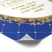 Prins Baby shower Cadeausetafel Decor Sign. Poster (Hoek)