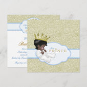 Prins Baby Shower Etnisch Thema Kaart (Voorkant / Achterkant)