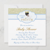 Prins Baby Shower Etnisch Thema Kaart (Achterkant)