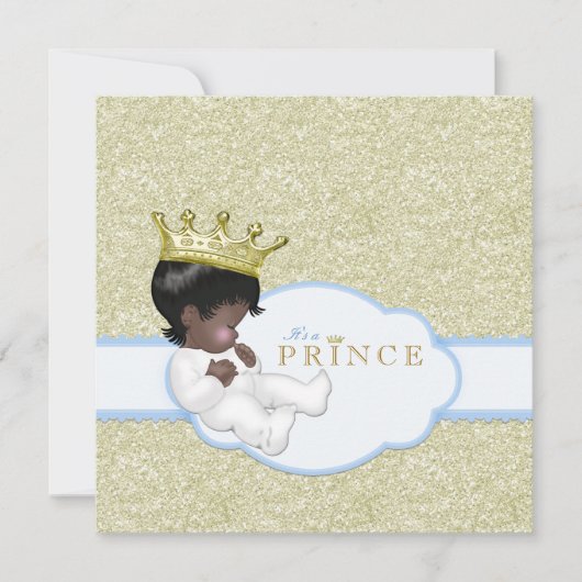 Prins Baby Shower Etnisch Thema Kaart (Voorkant)