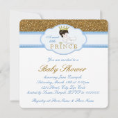 Prins Baby Shower Kaart (Achterkant)