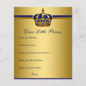 Prins Baby Shower Spel Wensen Voor Baby Flyer (Achterkant)