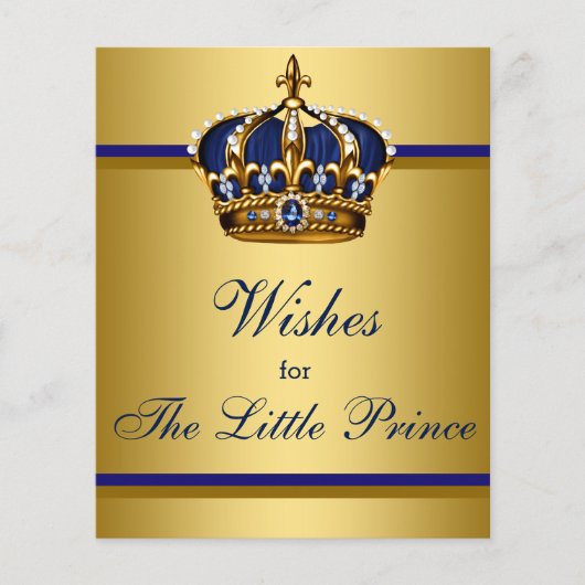 Prins Baby Shower Spel Wensen Voor Baby Flyer (Voorkant)