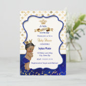 Prins Baby shower uitnodiging, Kleine prins Kaart (Staand voorkant)