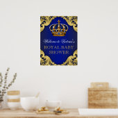 Prins Baby Shower Welkom Bord Poster (Keuken)