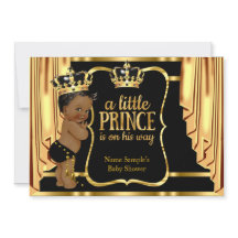 Prins Baby Shower Zwart Gouden Gordijnen Etnisch