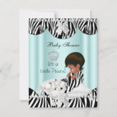 Prins Babyshower Jongen Etnisch Zebra Kaart (Voorkant)