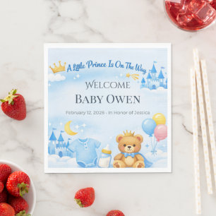 Prins Babyshower Welkomstbord Jongen Koninklijk Th Servet