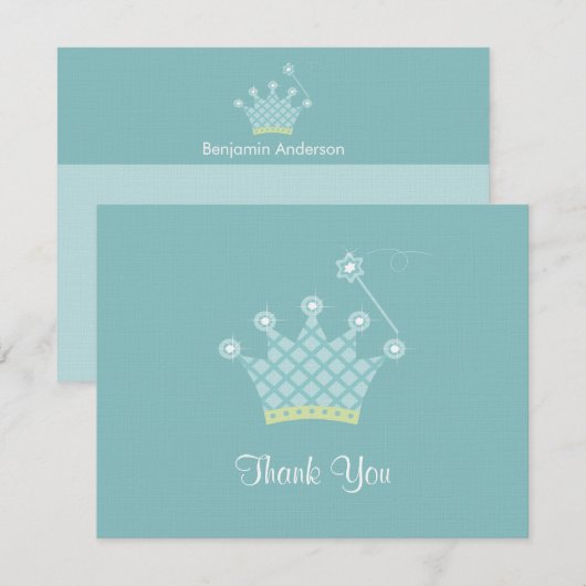 Prins Bedankbriefje Notitiekaartje (Voorkant / Achterkant)