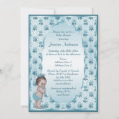  Prins Boy en Blue Rozen Baby shower Kaart (Achterkant)