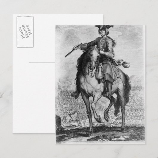 Prins Charles Edward Stuart tijdens de slag Briefkaart (Voorkant / Achterkant)