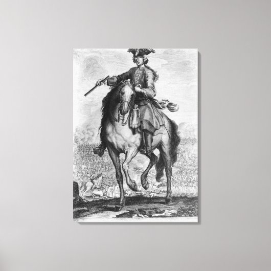 Prins Charles Edward Stuart tijdens de slag Canvas Afdruk (Voorkant)