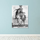 Prins Charles Edward Stuart tijdens de slag Canvas Afdruk (Insitu (Houten vloer))