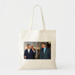 Prins Charles en premier Tony Blair Tote Bag