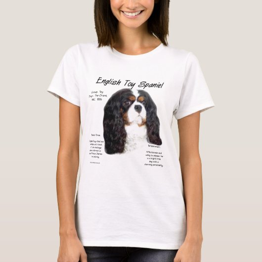 Prins Charles Engels Speelgoed Spaniel Geschiedeni T-shirt (Voorkant)