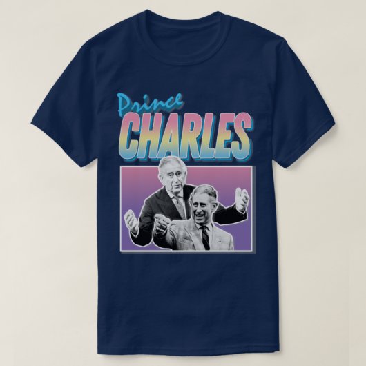 Prins Charles lachen Grafisch Ontwerp jaren '90 St T-shirt (Design voorkant)