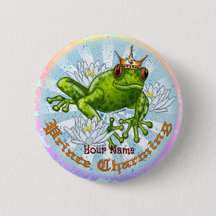 Prins Charmant de Kikker Ronde Button 5,7 Cm