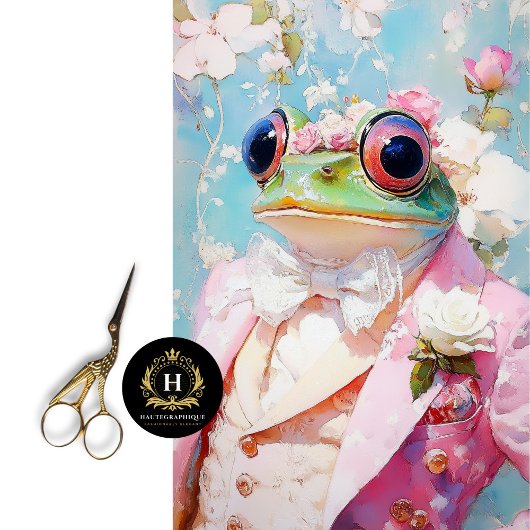 Prins Charmant Kikker Pasen Decoratie Decoupage Tissuepapier