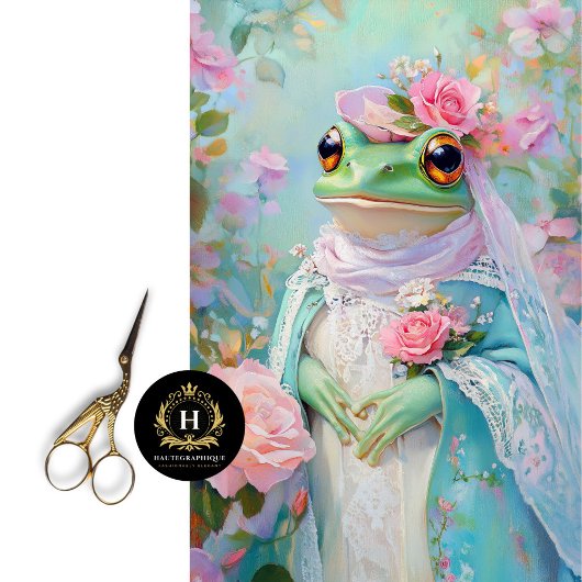 Prins Charmant Kikker Pasen Decoratie Decoupage Tissuepapier