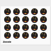 Prins Charmant Kostuum Fun Halloween Ronde Sticker (Vel)