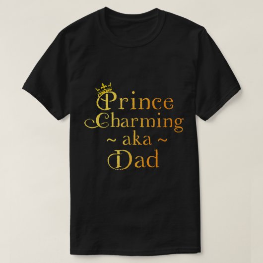 Prins charmatie pap Shirt Krown Birthday Fathers D (Design voorkant)