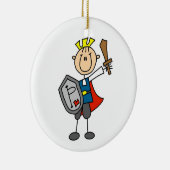 Prins charmeren met zwaard keramisch ornament (Rechts)