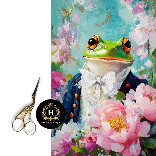 Prins Charming Bloemenkikker Decoupage Tissuepapier