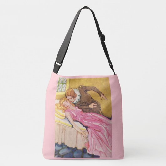 Prins Charming die het zoenen Sleeping Beauty vers Crossbody Tas (Achterkant)