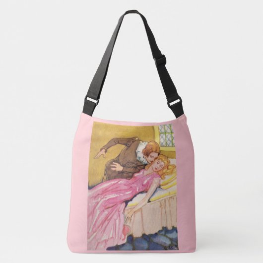 Prins Charming die het zoenen Sleeping Beauty vers Crossbody Tas (Voorkant)