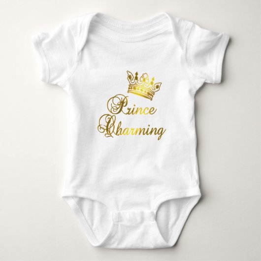 Prins Charming in Gold T-shirt voor Baby of volwas (Voorkant)