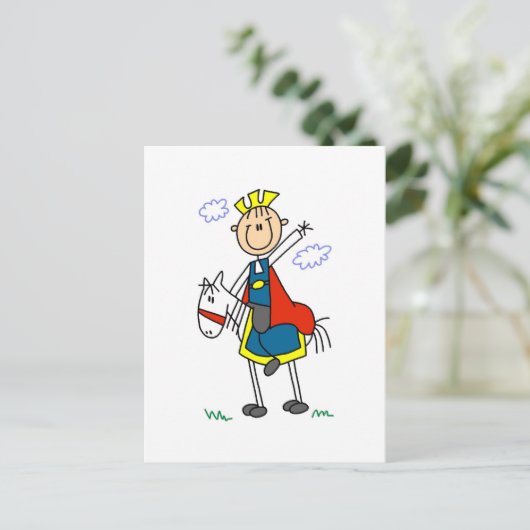 Prins Charming on Horse Tshirts and Gifts Briefkaart (Staand voorkant)