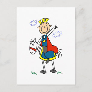 Prins Charming on Horse Tshirts and Gifts Briefkaart